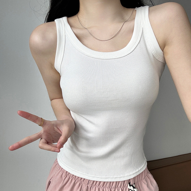 Tank Top Wanita Warna Polos Ta - Tank Top Ribbed ulasan dan harga